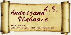Andrijana Vlahović vizit kartica